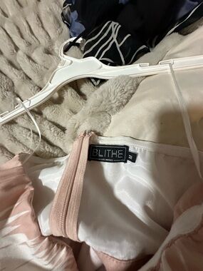 BLITHE Pale Pink High-Low Dress with Satin Lining